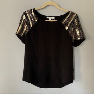Piperlime // NWT beaded shoulder going out top size small mpm